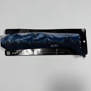 Unisex JUNK Blue Green Mountain Print Flex Tie Headband One Size